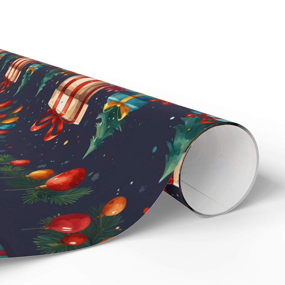 Thumbnail: Lantern Christmas Wrapping Paper | Roseson® Warm Glow Holiday Wrap