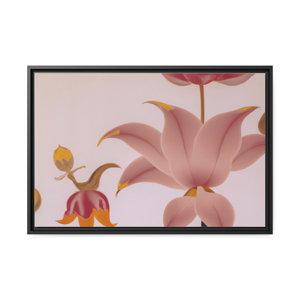 थंबनेल: Geometric Canvas Painting Print Black Frame | Roseson® Modern Wall Art