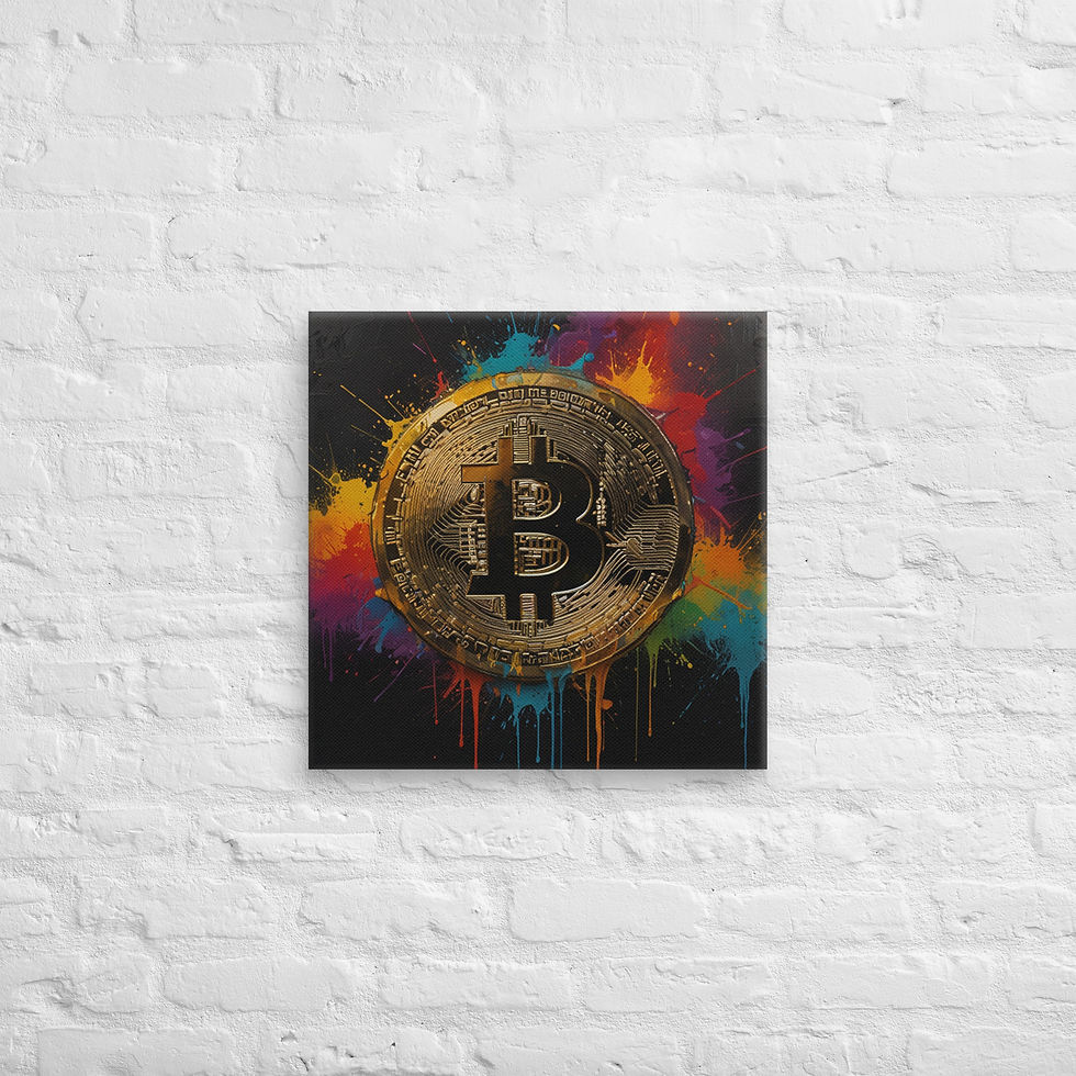 Thumbnail: Bitcoin Canvas Wall Art | Luxury Classy Crypto Decor | Home Print