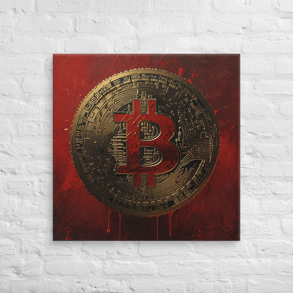 Thumbnail: Bitcoin Canvas Wall Art | Rare Crypto Artwork for Home Decor | Roseson®