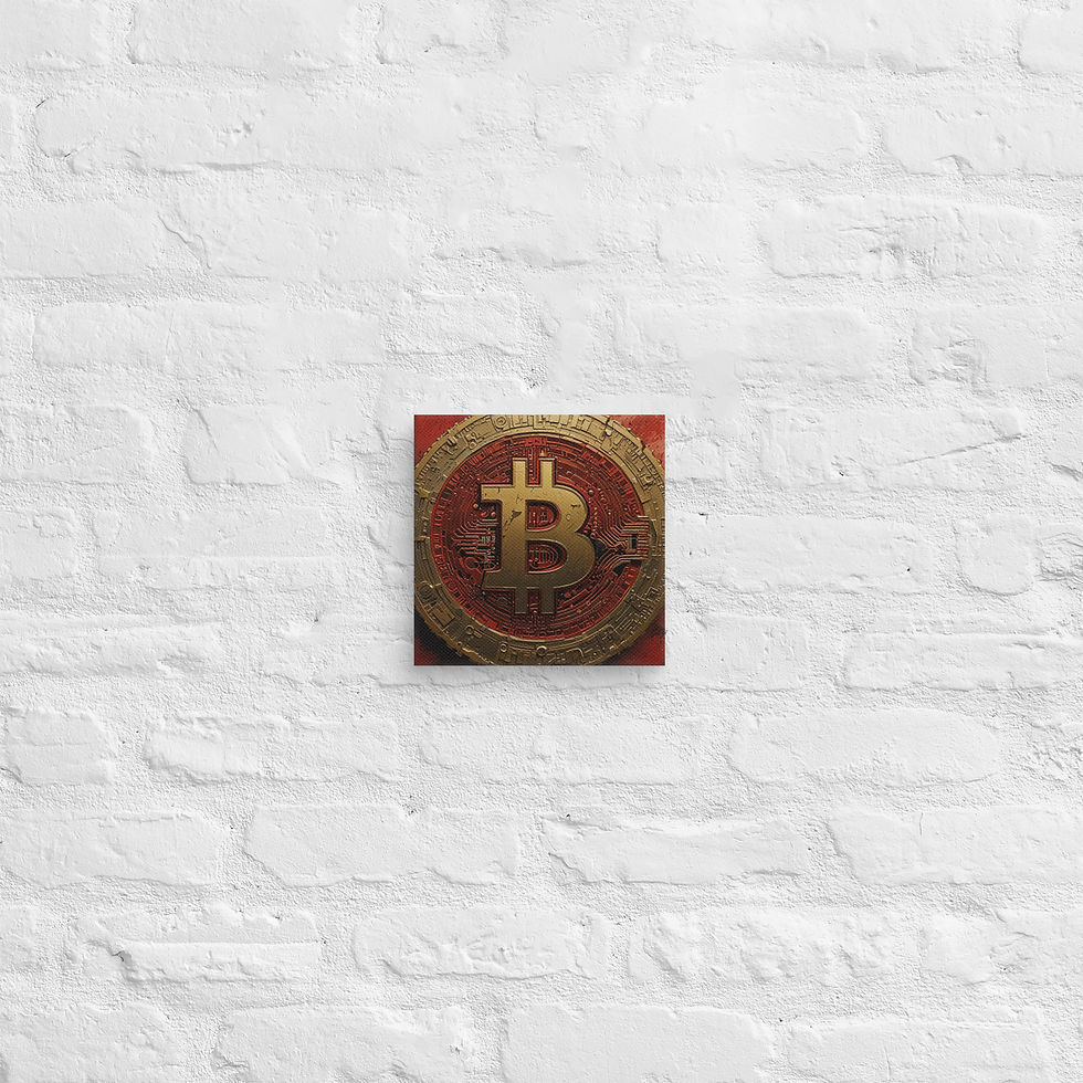 Thumbnail: Bitcoin Canvas Wall Art | Premium Crypto Marketplace Print | Roseson®