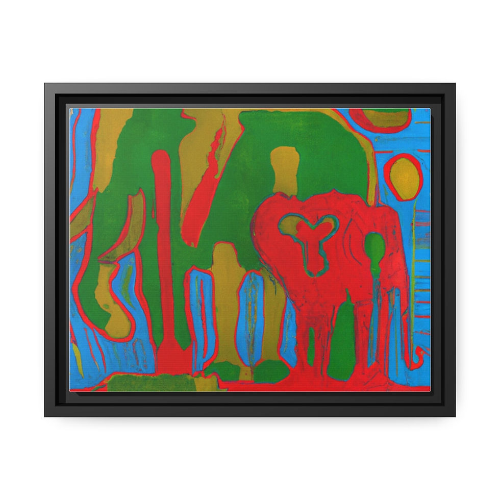Miniature : Abstract Wall Art Canvas Print Black Frame | Roseson®