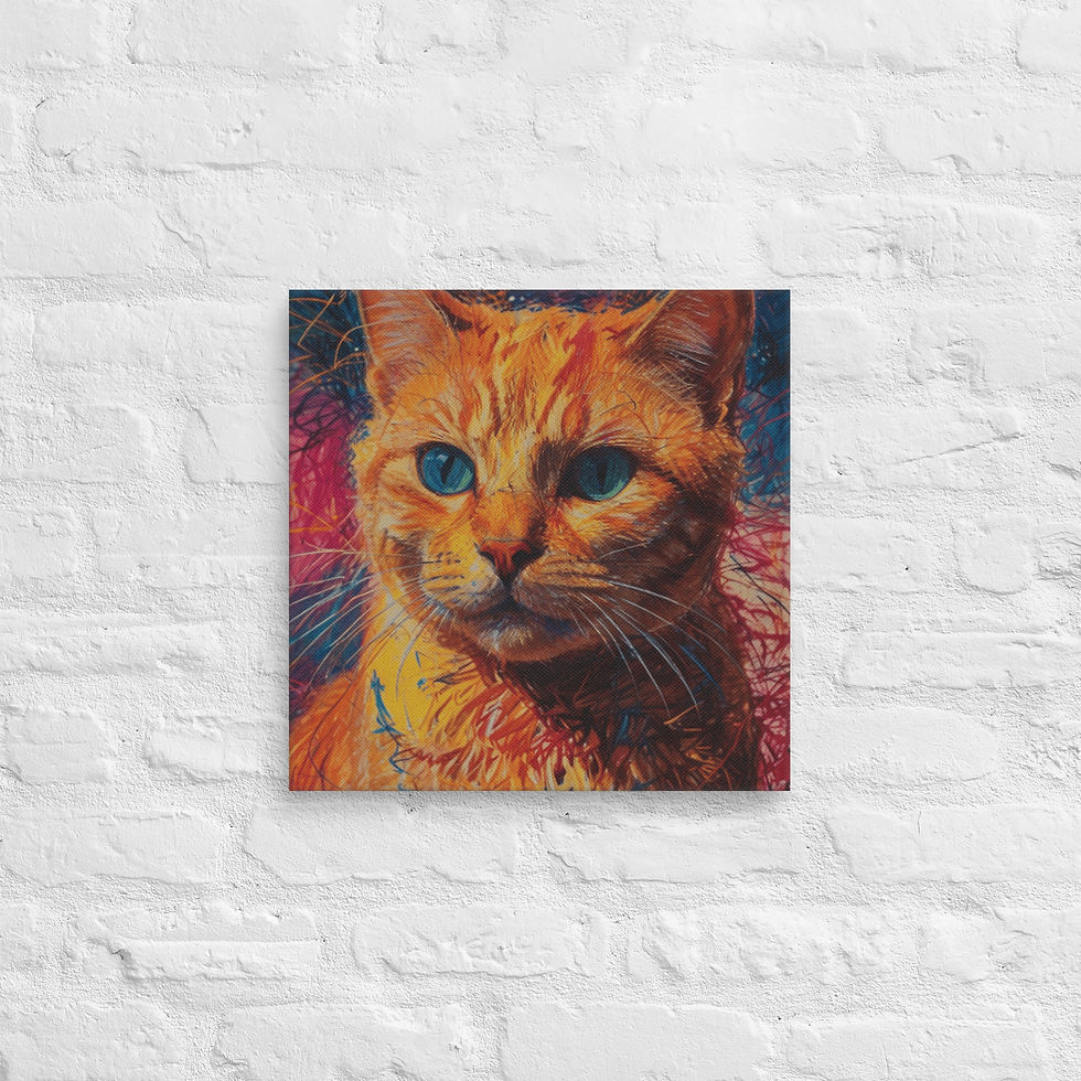 थंबनेल: Tabby Cat Canvas Wall Art | Charming Pet Portrait Home Decor