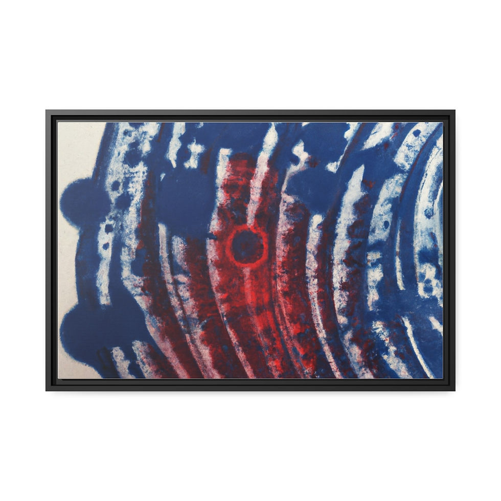 Thumbnail: Minimalist Wall Art Canvas Print Black Frame | Roseson®