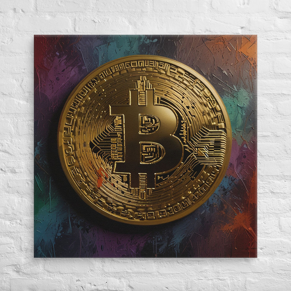 Bitcoin Canvas Print – High-Quality Blockchain Artwork for Interior Design