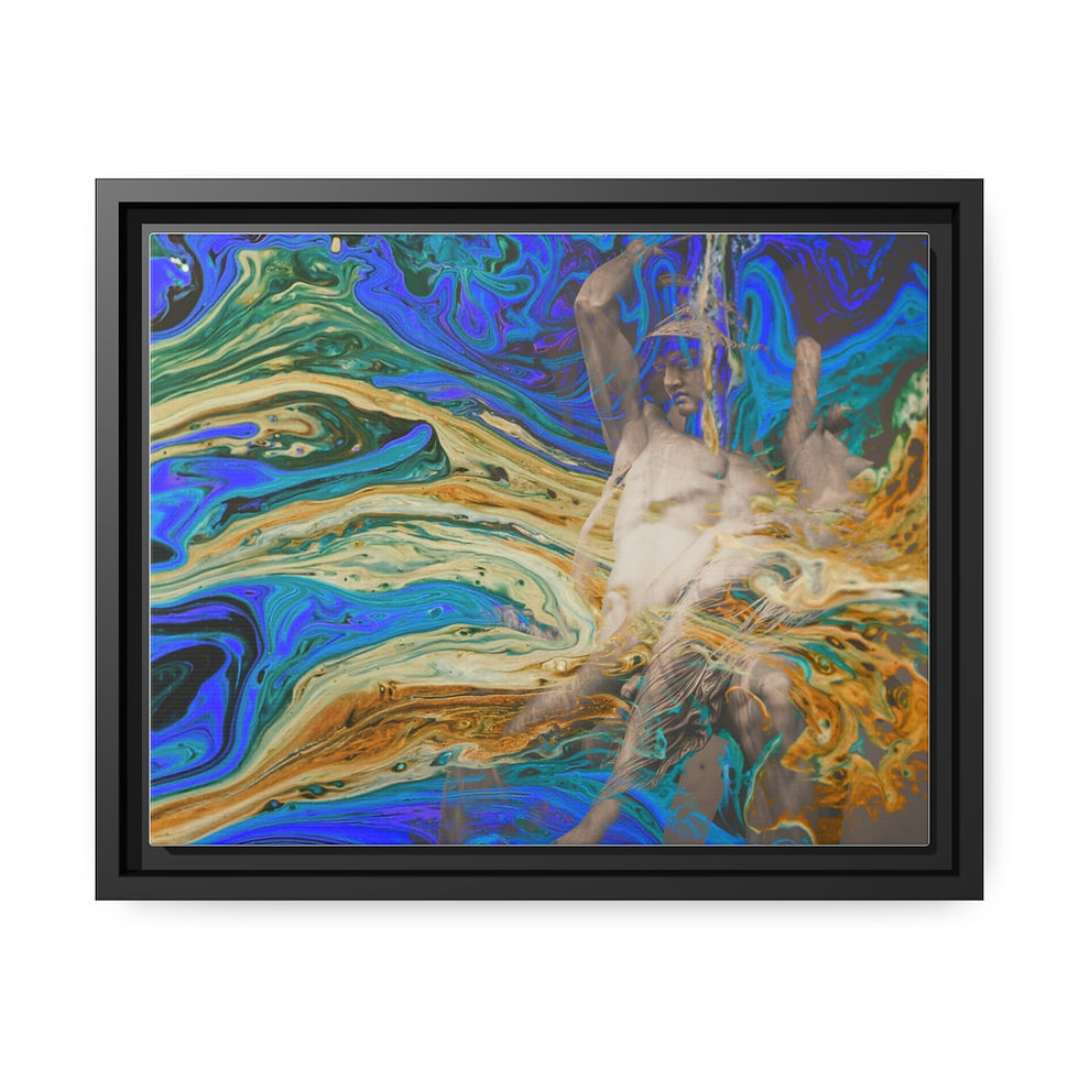 Thumbnail: Impressionist Canvas Art Canvas Print Black Frame | Roseson®