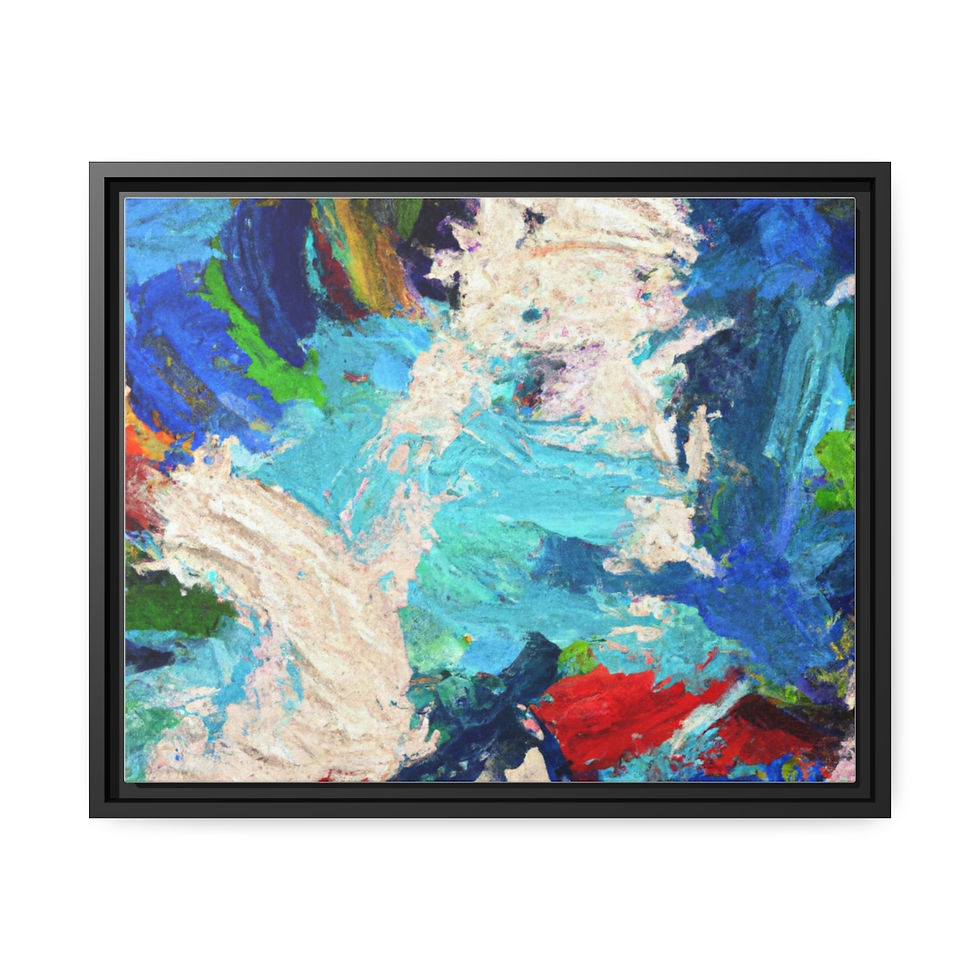 Thumbnail: Garnet Canvas Painting Print Black Frame | Roseson® Deep Jewel Tone Wall Art