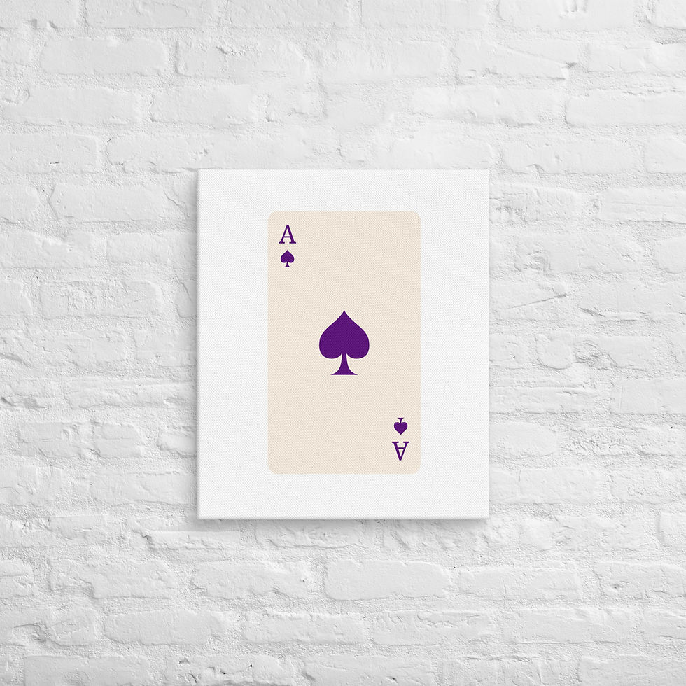 Thumbnail: Purple Spade Ace Art Print – Trendy Casino-Themed Wall Décor Gift
