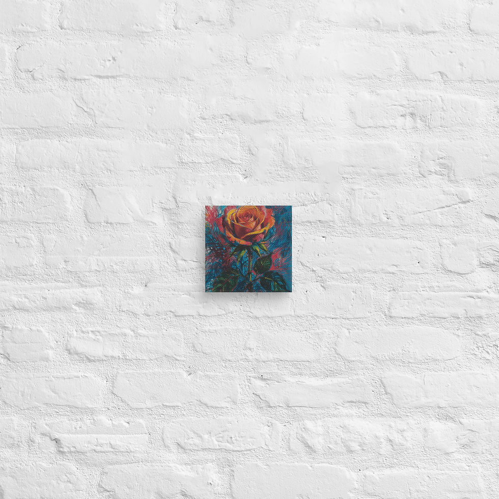 Thumbnail: Watercolor Rose Canvas Wall Art | Soft Floral Bedroom Decor | Roseson®