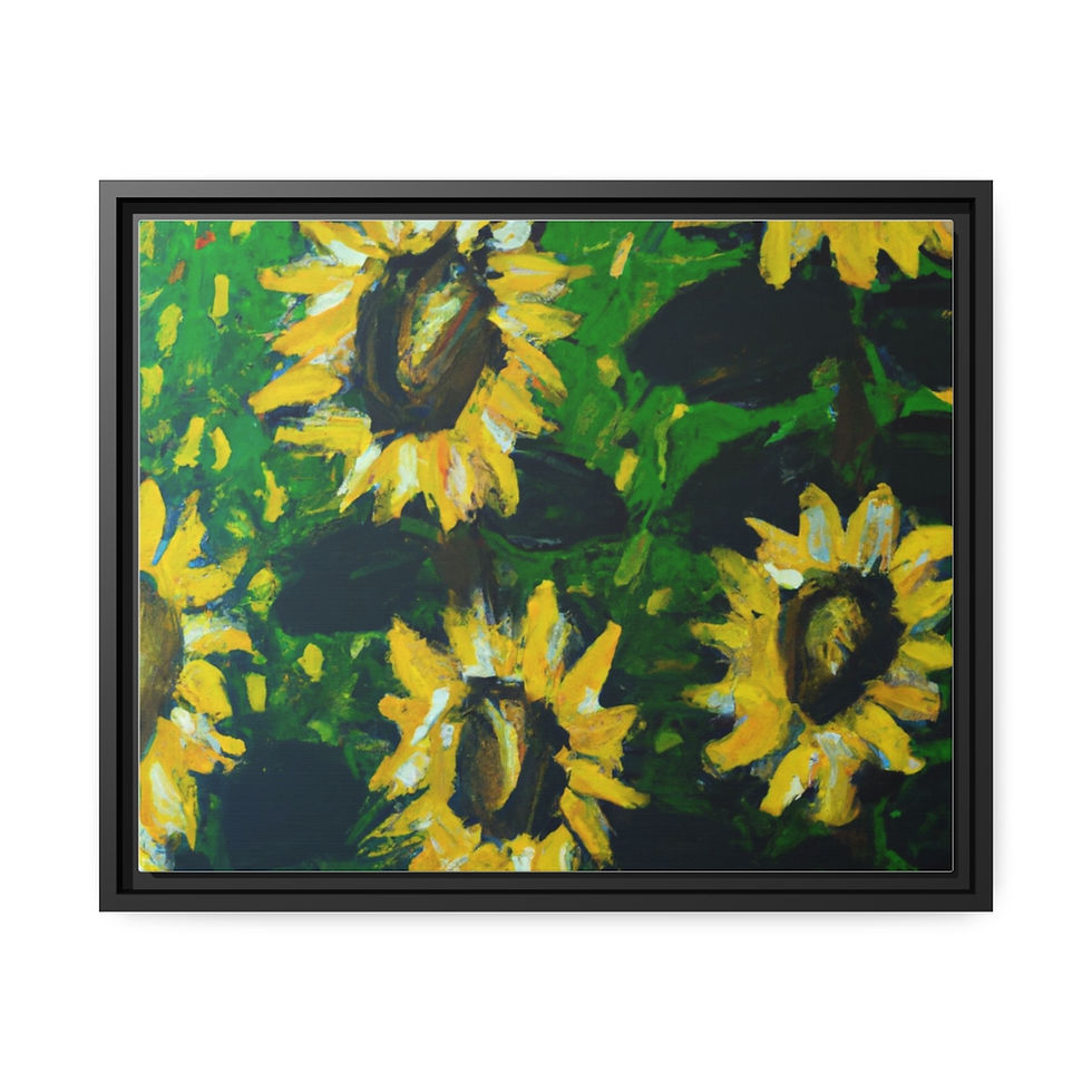 الصورة المصغرة: Glowing Gallery Wall Canvas Print Black Frame | Roseson®