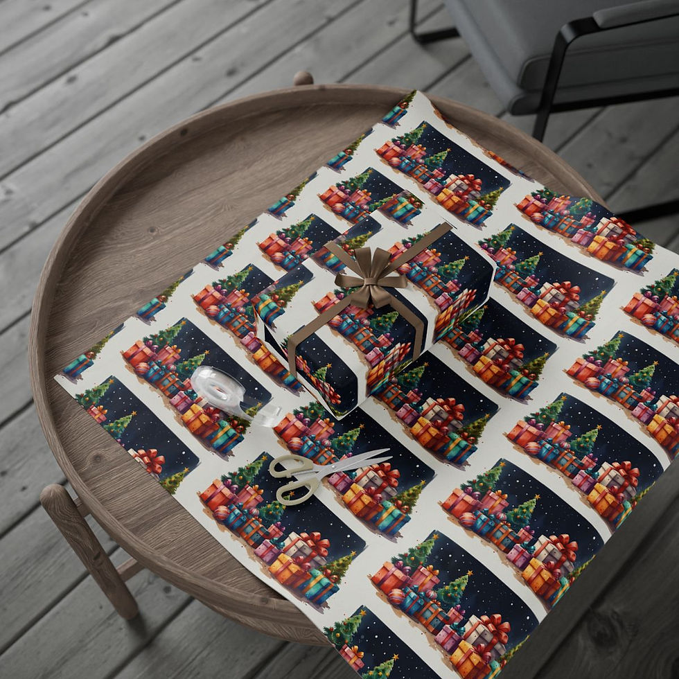 Thumbnail: Velvet Ribbon Christmas Wrapping Paper | Roseson® Luxury Bow Holiday Wrap