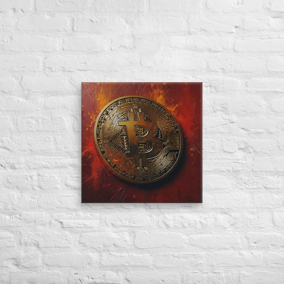 Thumbnail: Bitcoin Canvas Wall Art | Stylish Crypto Decor | Home & Office Print