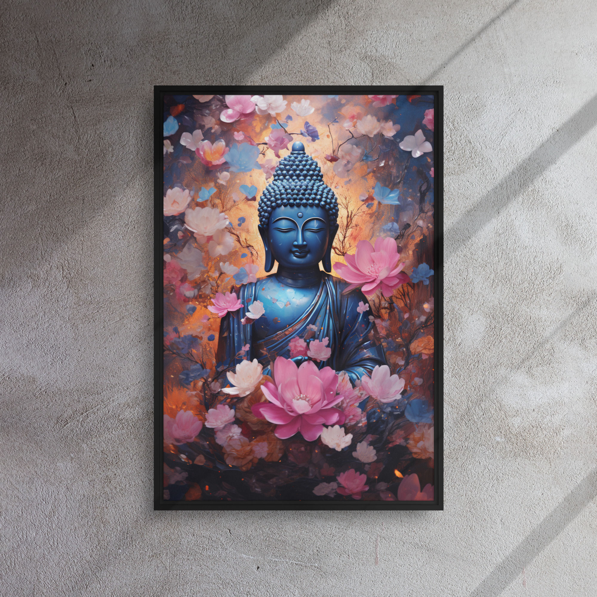 Bitcoin Canvas Wall Art | Buddha Framed Canvas Fine Print