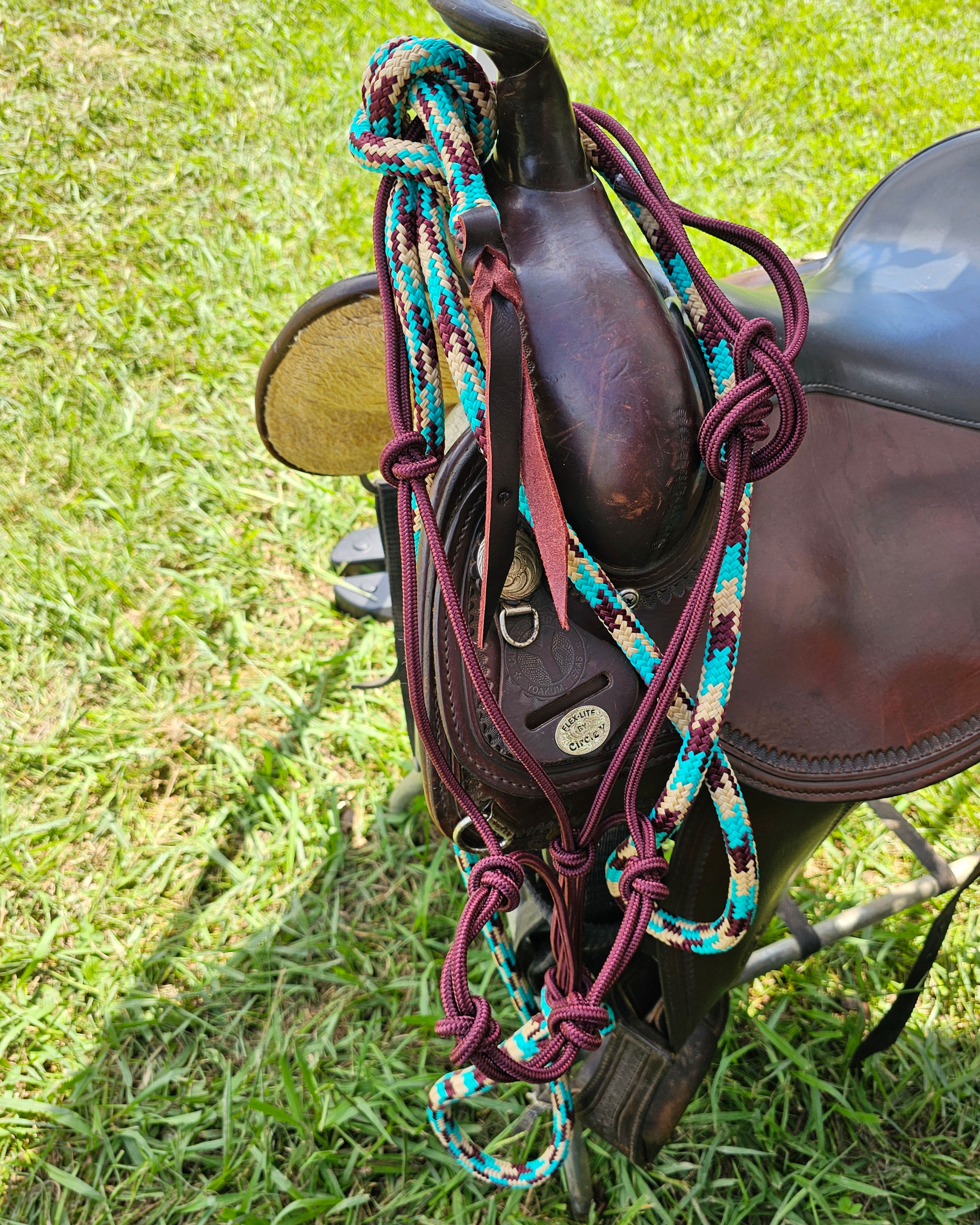 NEW COLOR 4-Knot Standard Halter and 10' Lead Rope (Sold As Set)