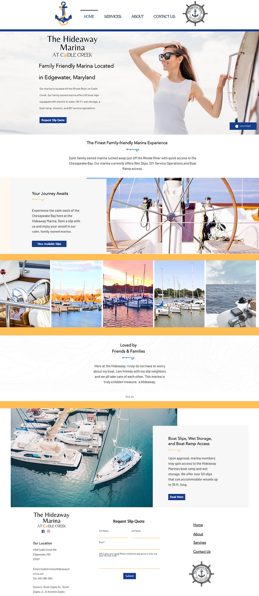 Hideaway Marina's Website