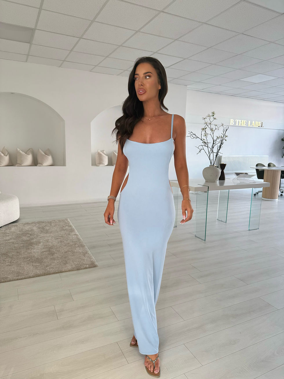 Thumbnail: Powder Blue Birthday Maxi Dress