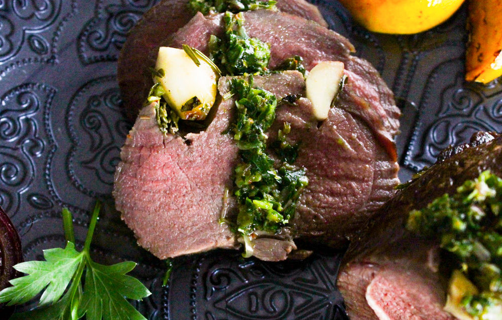 Damwildbraten mit Chimichurri