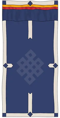 Rèm Cửa Nút Thắt Vĩnh Cửu / Tibetan Curtain of Endless Knot