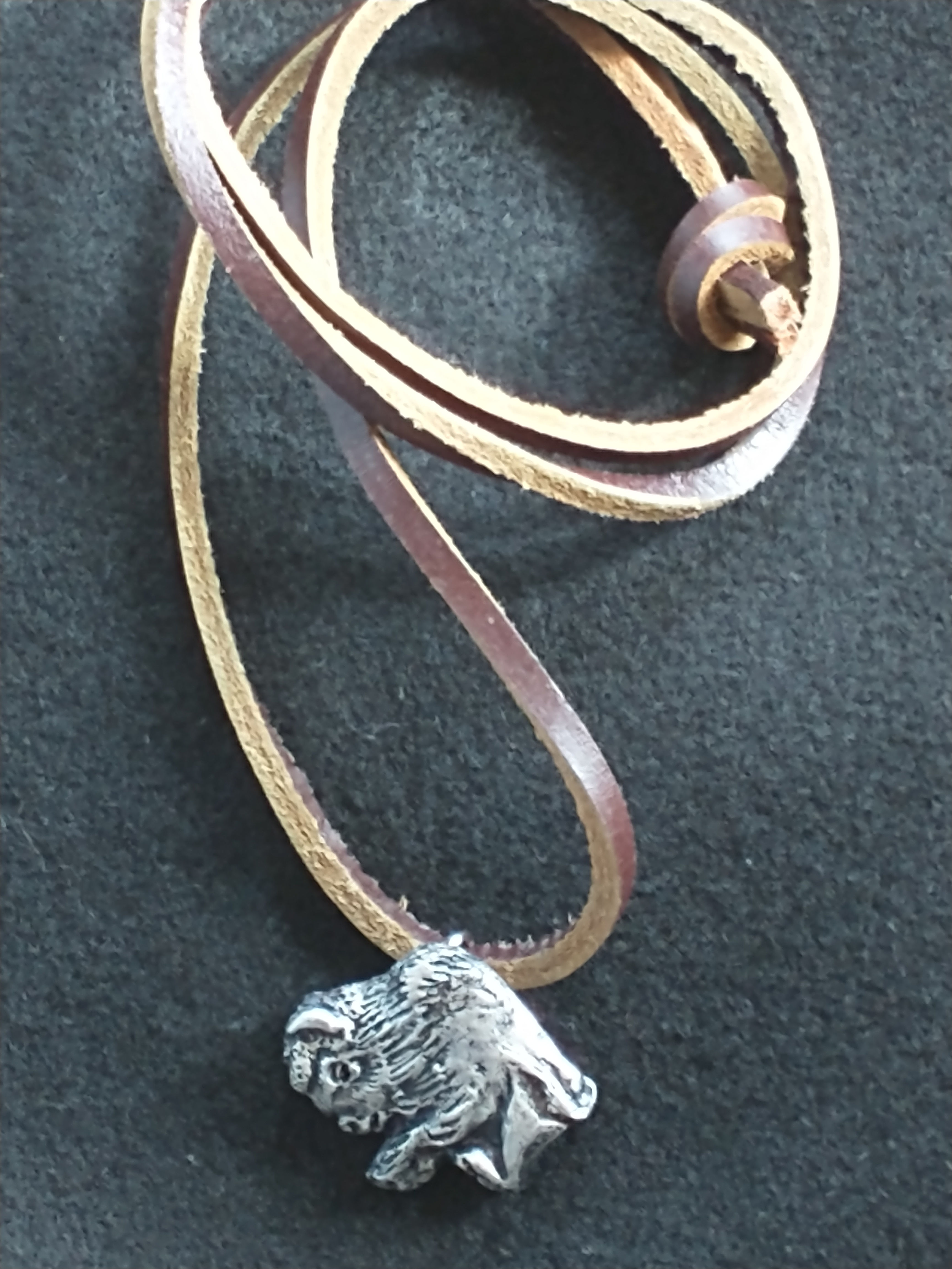Pewter Bison Pendent
