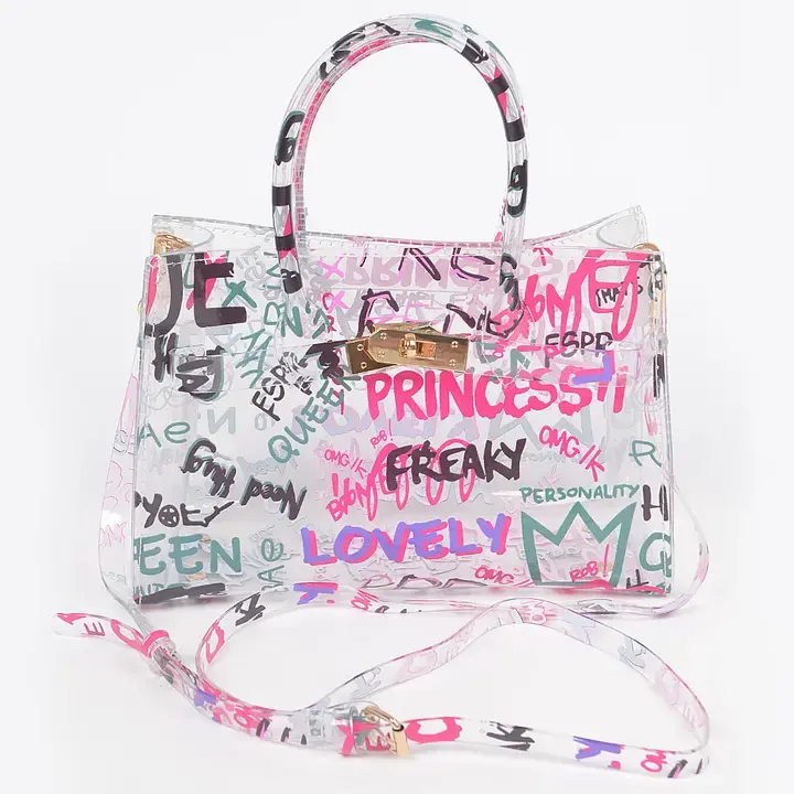 Thumbnail: Graffiti Pvc Satchel Bag