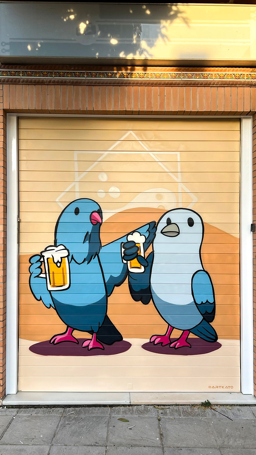 Decoración de persiana para Fermentados Artesanales del Aljarafe.