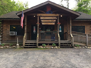 An image of the front of the camp store.