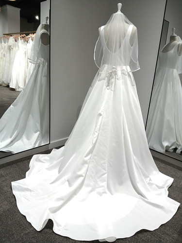 Ash- Multiple Length Ribbon Edge Veil | Barossa Bridal