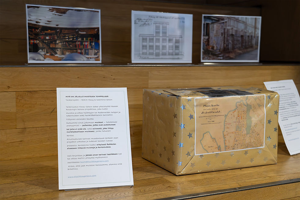 Memory Boxes for the video & about Rahkola area
