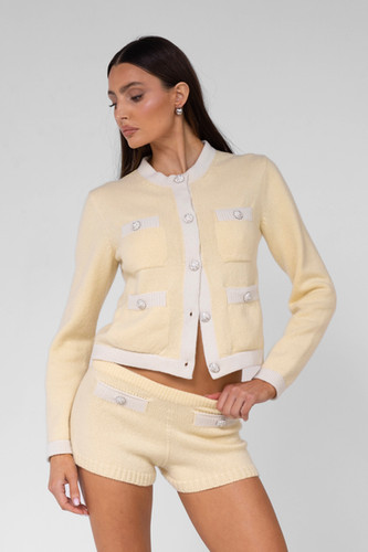 Yellow Cashmere Cardigan | By Viktorija