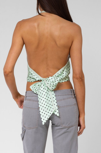 Mint Polka Dot Scarf Top | By Viktorija