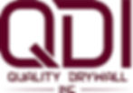 QDI Quality Drywall Inc. logo in bold maroon lettering.