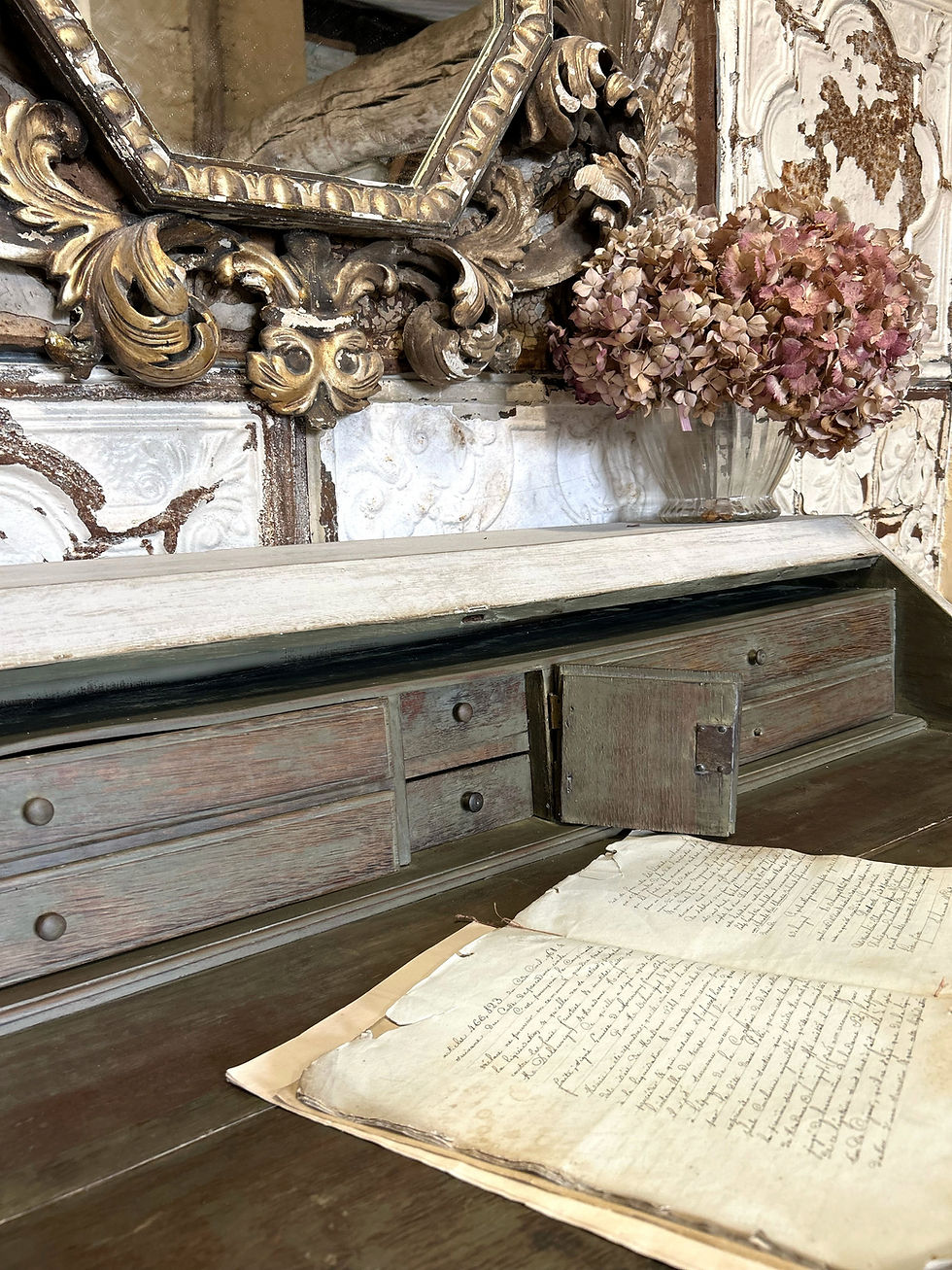 Miniature : Scriban liégeois époque Louis XVI