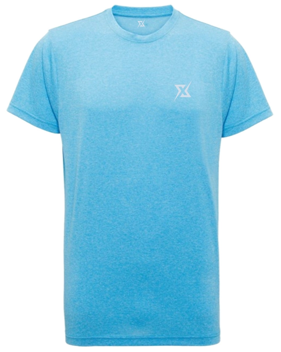 Turquoise melange performance T-shirt