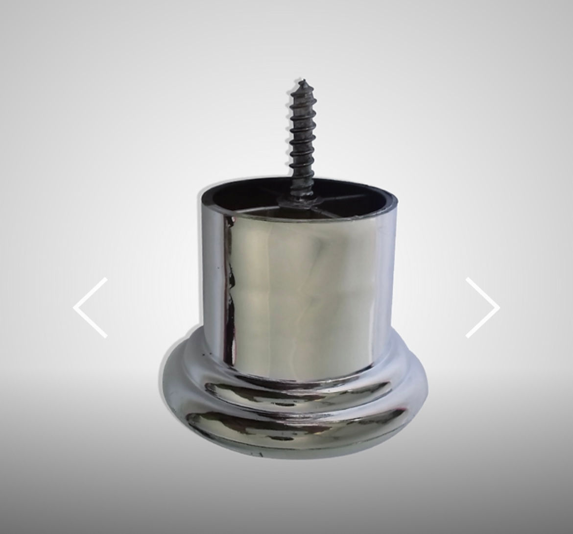 PÉ PLÁSTICO IMPERIAL PEQUENO CROMADO 