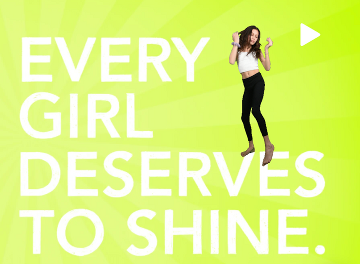 Caption Every Girl Deserves To Shine with dancing girl.