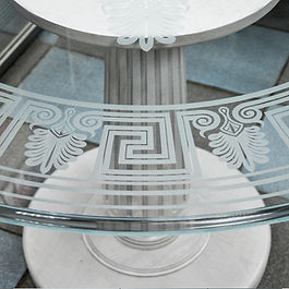 שולחן מזכוכית