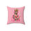Miniatura: Faux Suede Decorative Pillow - 'Pink Sacred Heart' Design