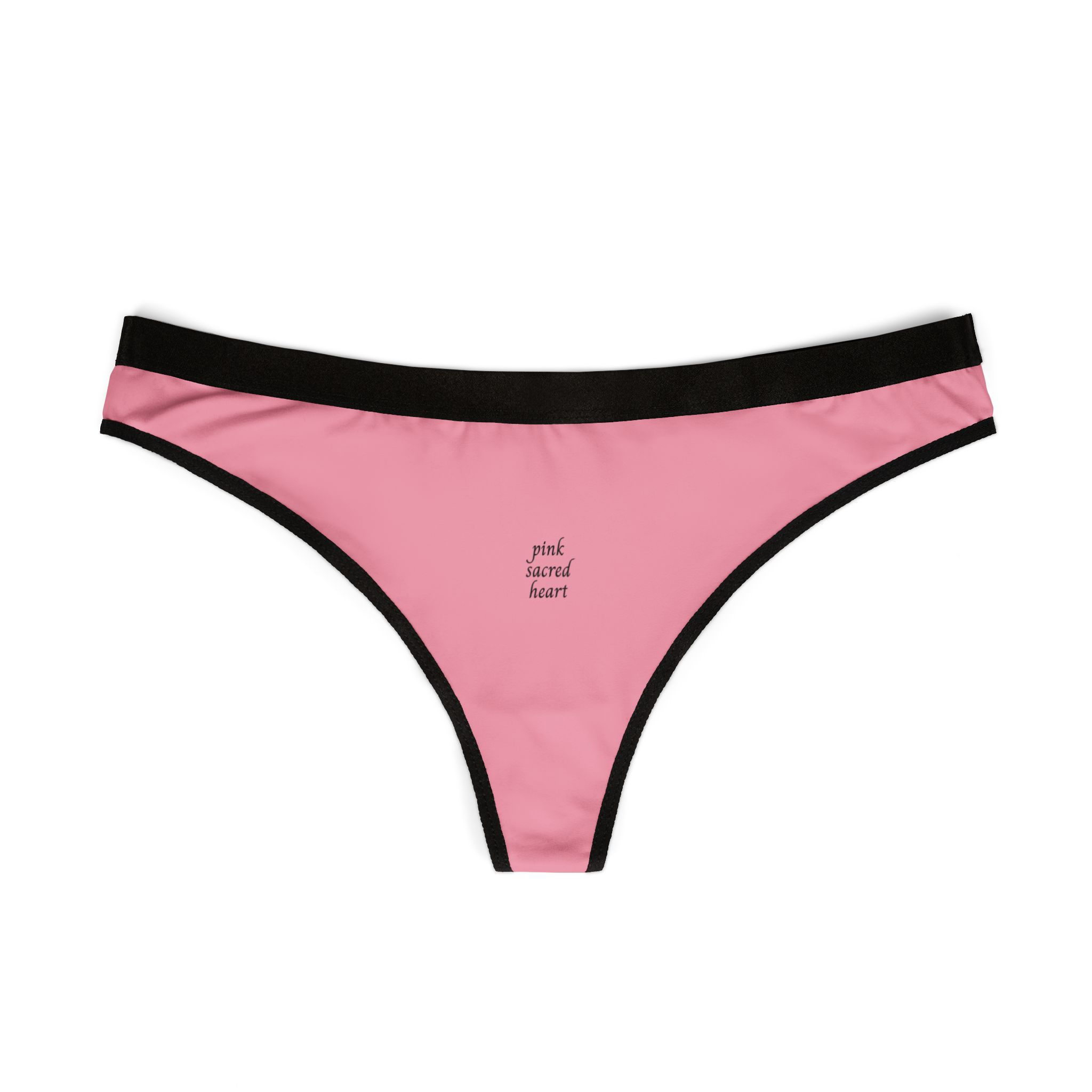 Pink Sacred Heart Women's Thongs - Comfortable and Stylish Lingerie