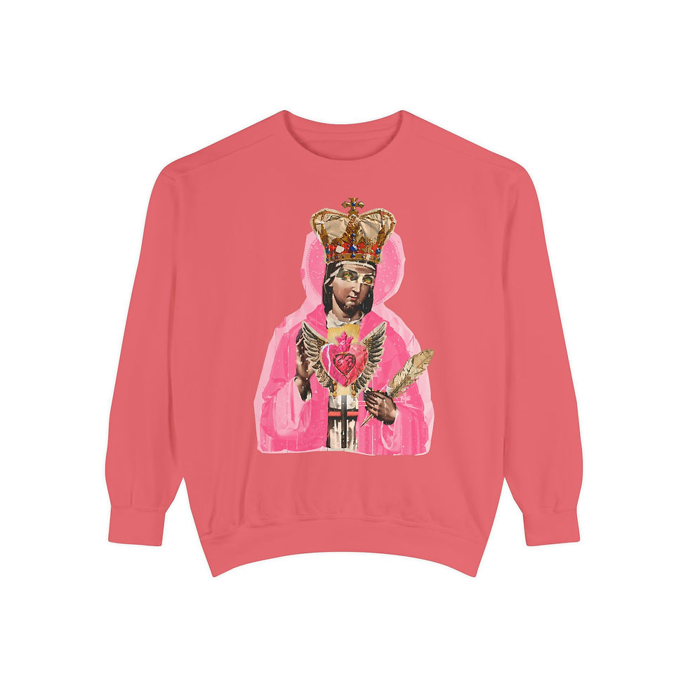 Miniatura: Camisa Moletom Pink Sacred Heart — Suave como um rezo, intensa como tu mood