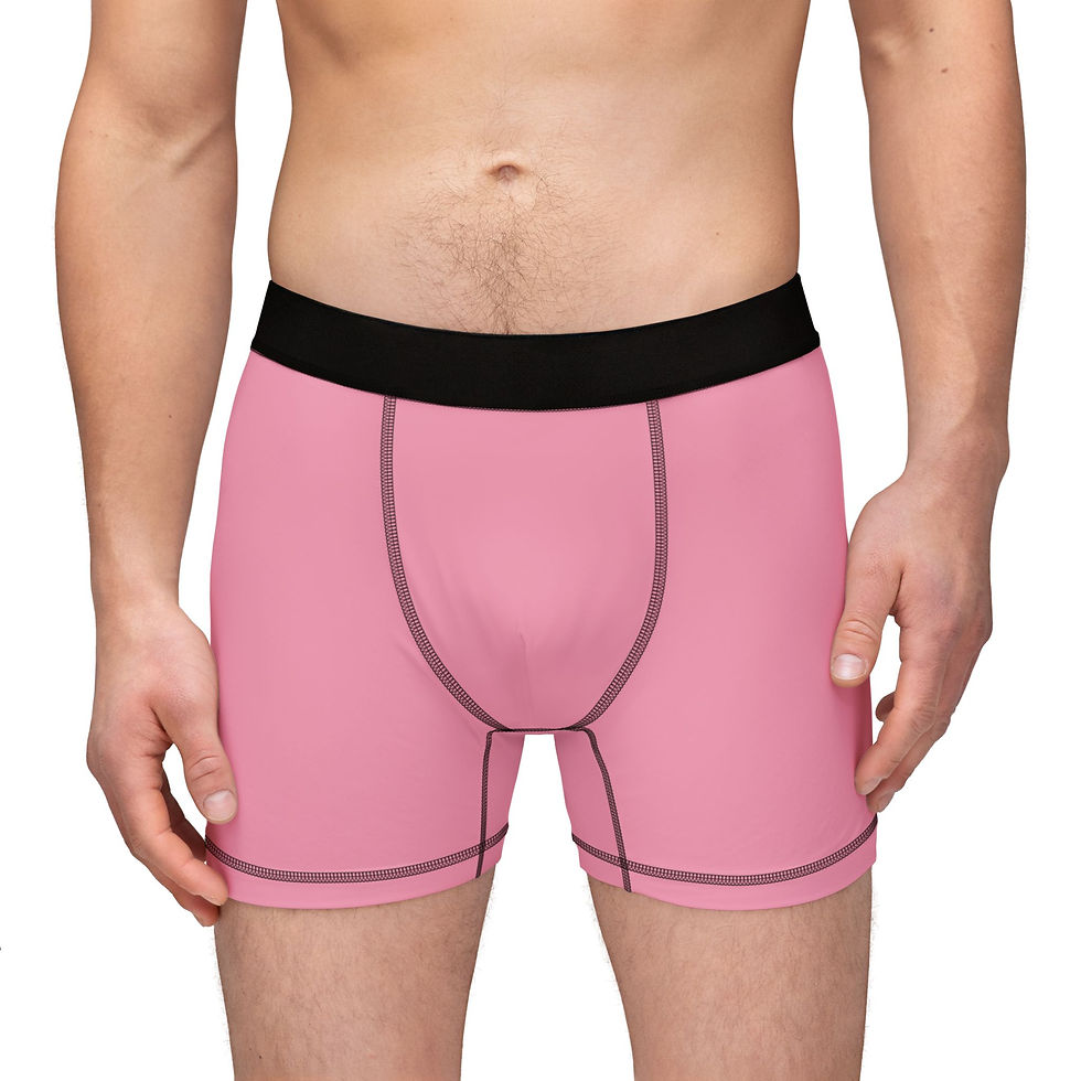 Miniatura: Comfortable Pink Men's Boxer Briefs for Everyday Wear