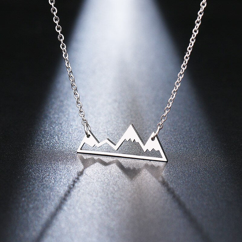 Thumbnail: Minimalist Mountain Top Pendant Necklace