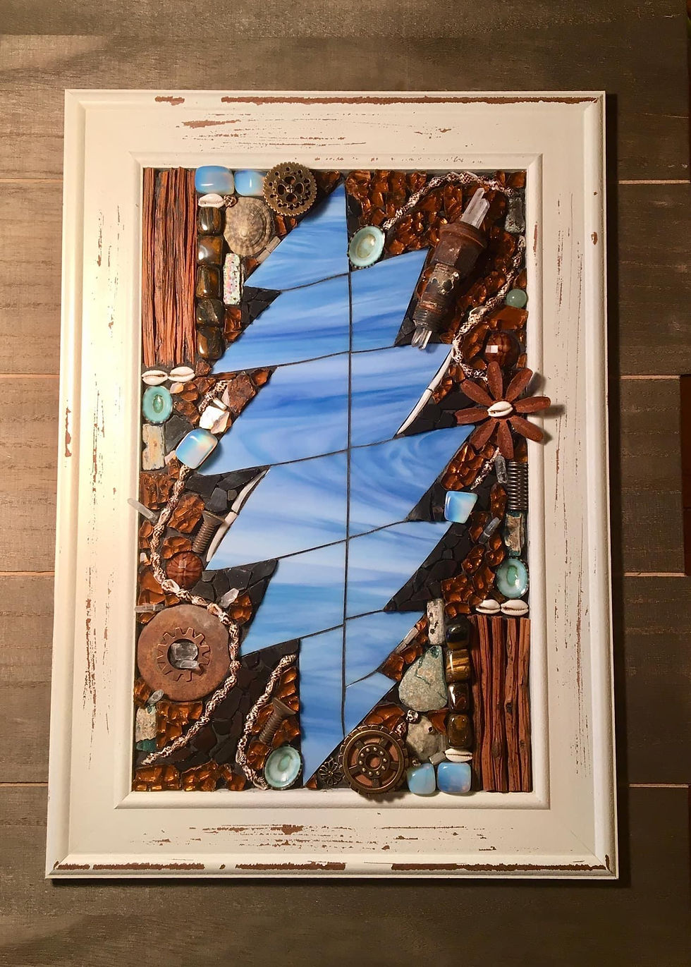 Thumbnail: "The Only Time is Now" Grateful Dead Found Object Wall Mosaic