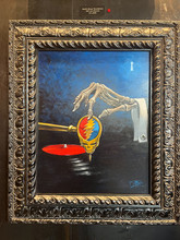 Original Oil Painting Skeletons from the Closet by Artist Richard Biffle 2023
