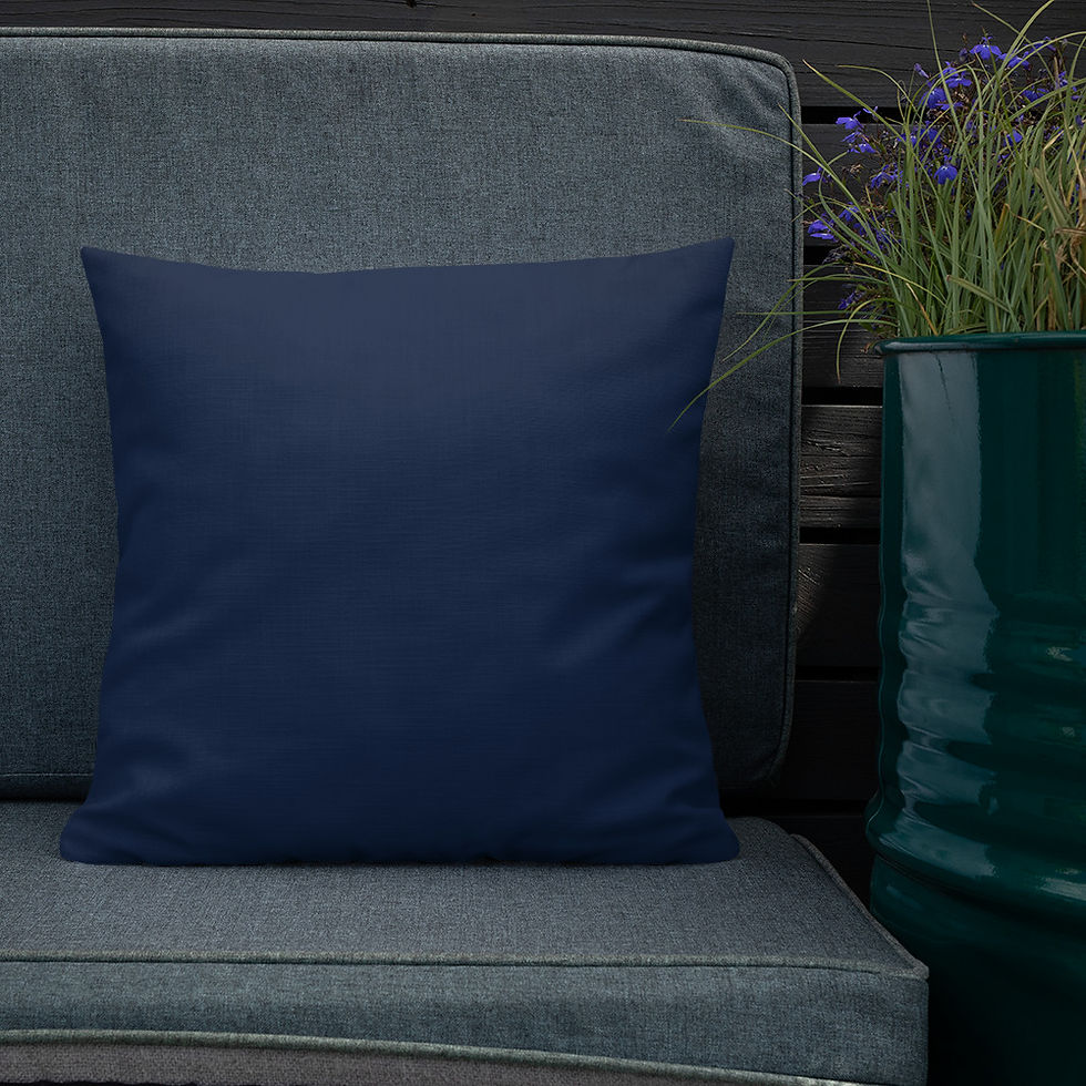 Thumbnail: Aurora Raven Navy Blue Premium Pillow