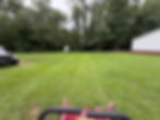 Freshly mowed lawn for landscaping projects