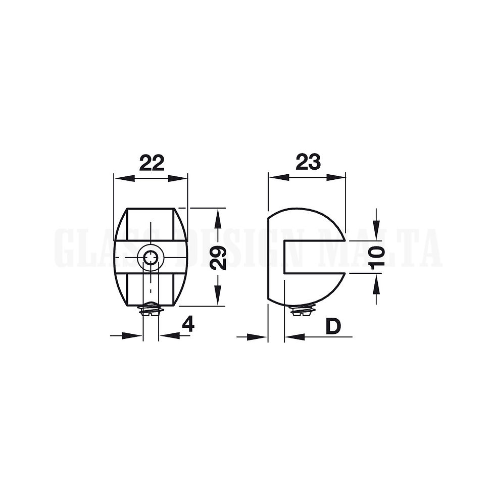 Thumbnail: Glass Shelf Support Clamp (KKK-09)
