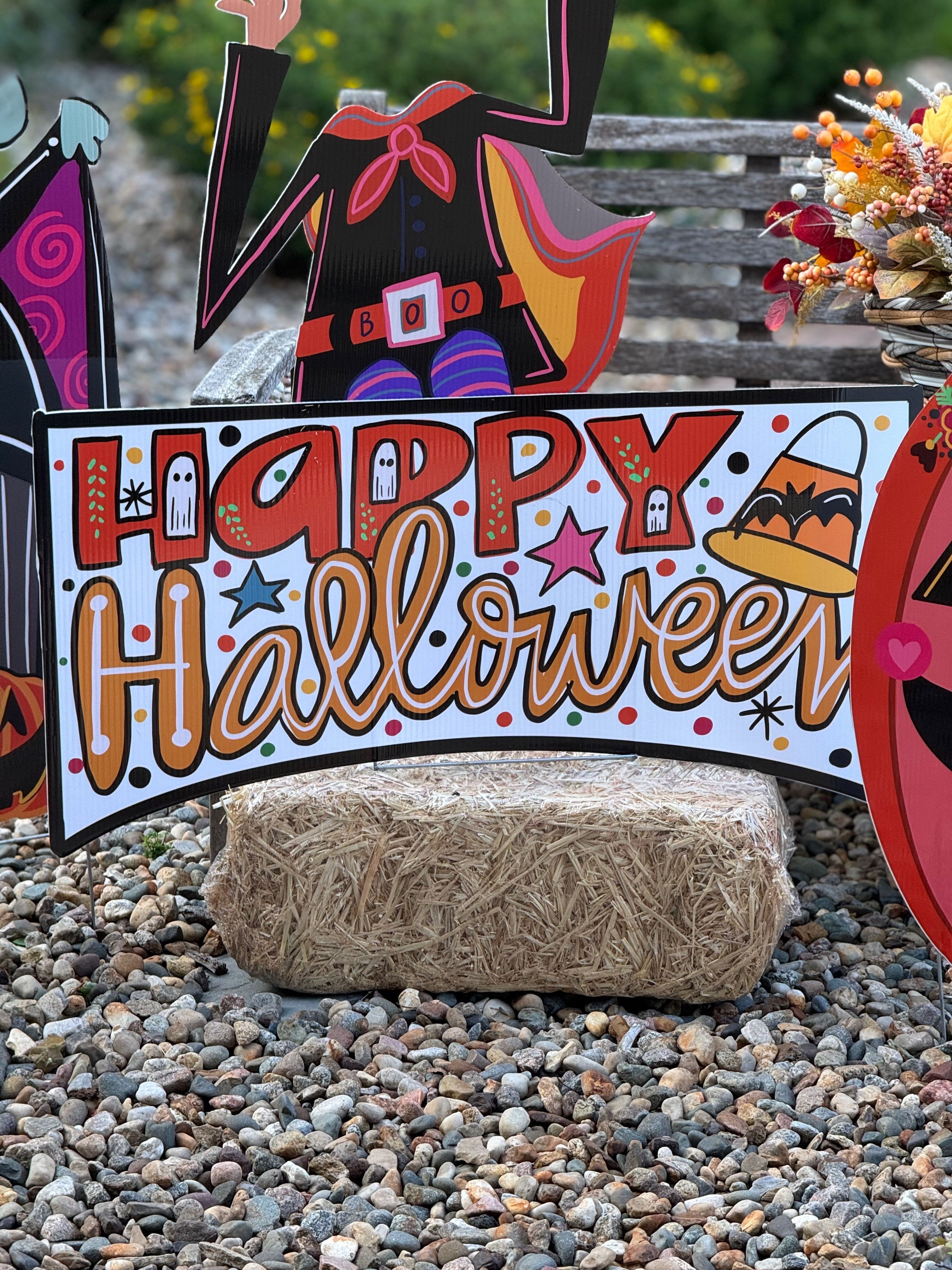 Happy Halloween vinyl cut out sign