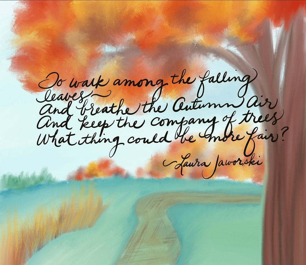 Watercolor style fall print