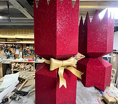 Giant Christmas cracker display