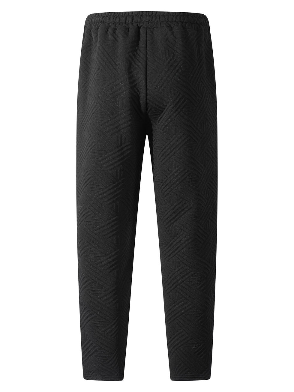 Thumbnail: Men's geometric texture wide-leg pants, featuring an elastic waistband with an a
